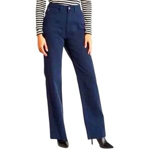 WeWoreWhat‎ Womens 25 High Rise Twill Denim Raw Hem Dad Jeans in French Navy NWT